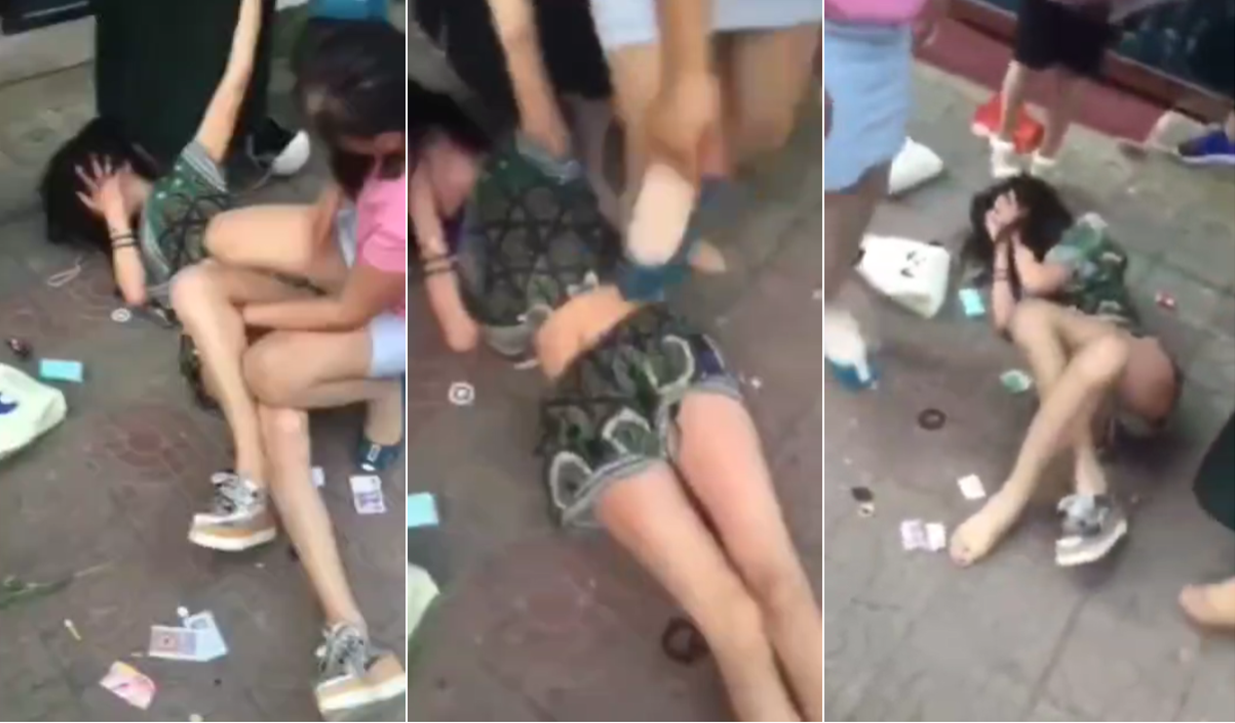 暴打小三
