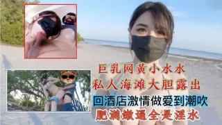 巨乳网黄私人海滩大胆露出,回酒店激情做爱到潮吹肥满嫩逼全是淫水
