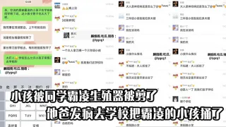 【吃瓜】合肥滨湖那边一个小孩被同学霸凌生殖器被剪了，他爸发疯去学校把霸凌的小孩捅了