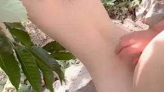 野外小树林约操学妹k