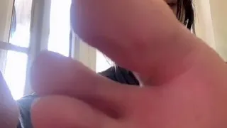 #反差婊_#骚货_高颜值反差婊小妹足交技术一流
